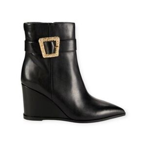 Sam Edelman 76MM Weslie Leather‎ Wedge Ankle Boots Size 7